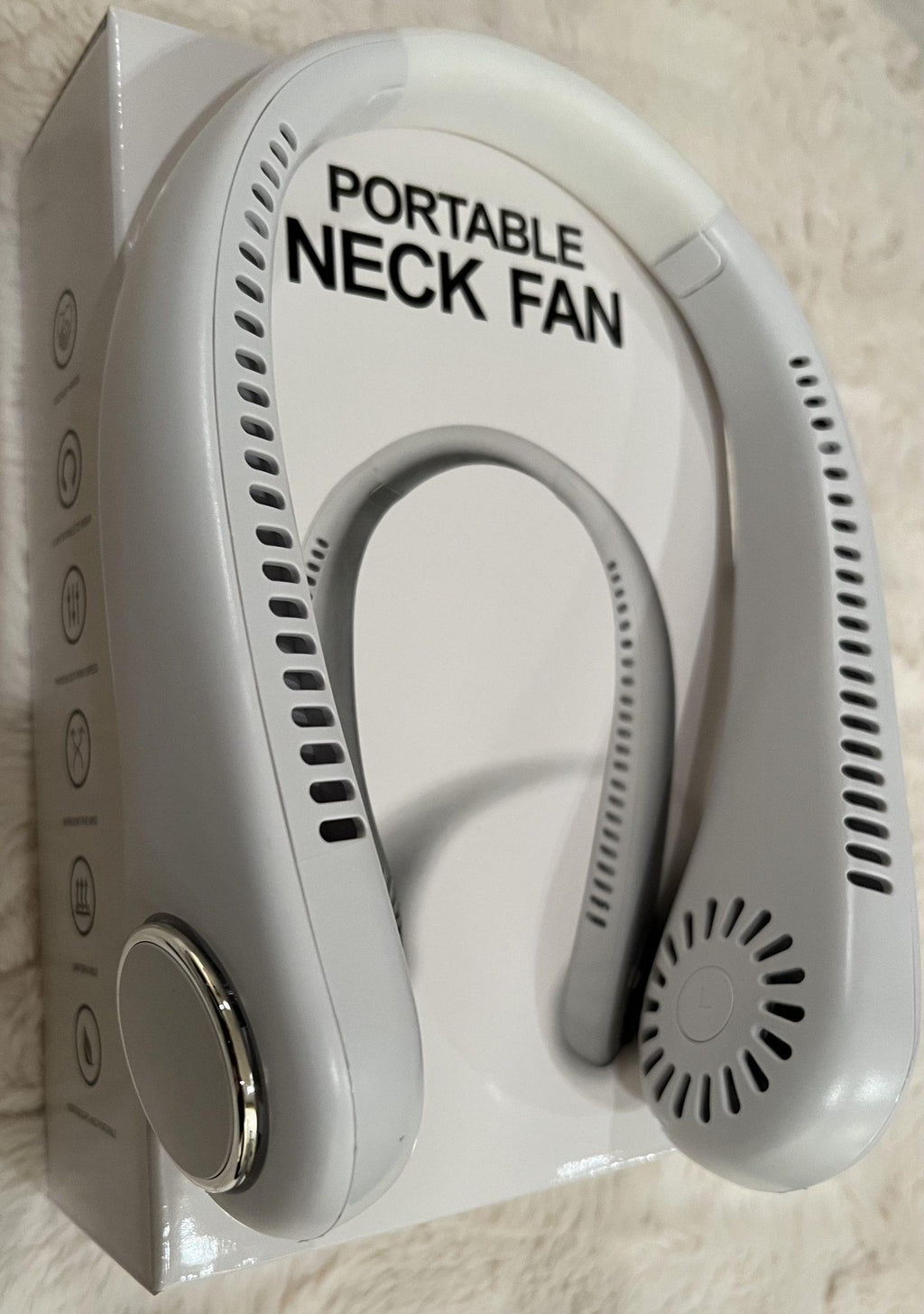 Portable Neck Fan, Rechargeable with 3 cooling speeds